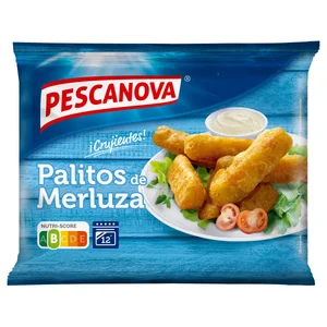 PESCANOVA Merluza en palitos rebozada 300 g.