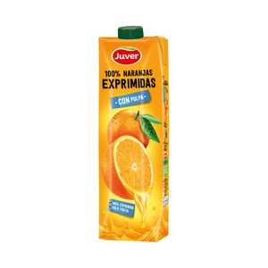 JUVER Zumo de naranja exprimida con pulpa 1 l.