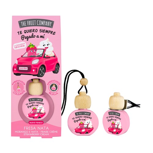 THE FRUIT COMPANY Ambientador perfumador para espacios reducidos, con aroma a fresa-nata.