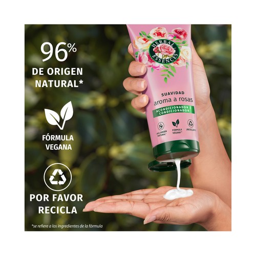 HERBAL ESSENCES Acondicionador suavizante con aroma a rosas, para cabellos