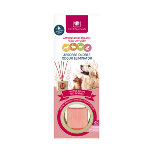 Imagen de CRISTALINAS Varillas absorbe olores mascotas, Frutos Rojos CRISTALINAS 30 ml.