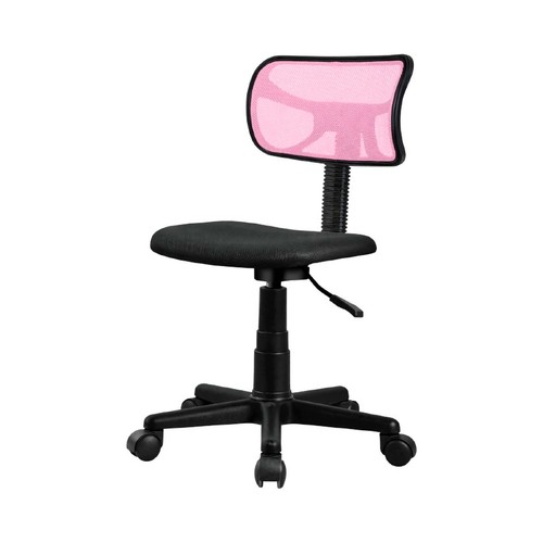 Silla de escritorio infantil 48X41X73/85, estructura de nylon, color negro-rosa. CAMILO RIGAMONTI