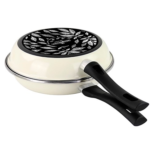 Sartén para tortillas en acero esmaltado de 24cm, apto para inducción, MAGEFESA Cream.