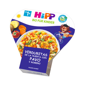 Imagen de HIPP Bio Verduritas de la huerta con pavo y romero, a partir de 1 año 250 g.