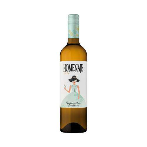 HOMENAJE Vino blanco con D.O. Navarra botella de 75 cl.