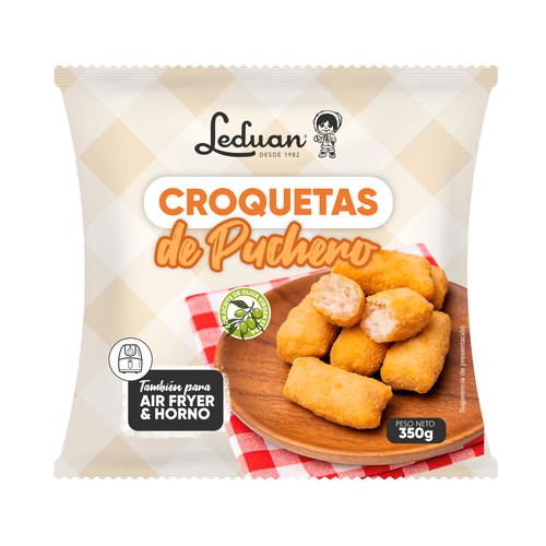 LEDUAN Croquetas de puchero com aceite de oliva virgen extra 350 g.
