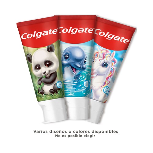 COLGATE Pasta de dientes infantil para niños de + de 3 años, sabor menta suave 50 ml.
