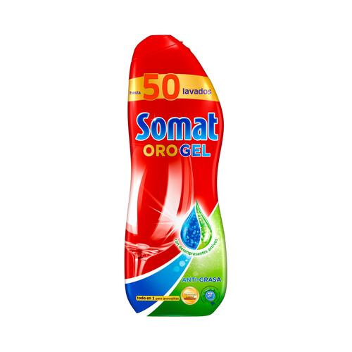 SOMAT Detergente lavavajillas en gel para máquinas desengrasante SOMAT hasta 50 lav.
