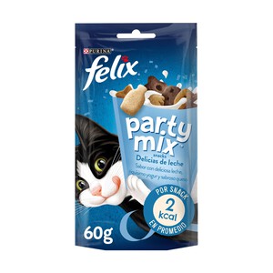 FELIX Snacks gatos. delicias de leche PURINA FÉLIX Party Mix 60 g.