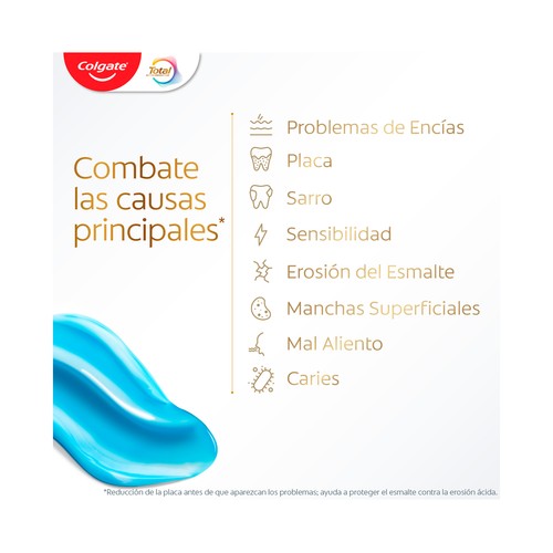 COLGATE Total prevención activa blanqueadora Pasta de dientes con acción blanqueante 75 ml.