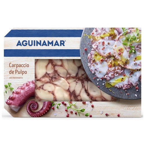 AGUINAMAR Pulpo cocido carpaccio 50 gr.