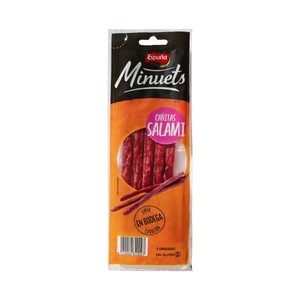 Imagen de ESPUÑA Mini cañitas de salami, de curación lenta en bodega ESPUÑA Minuets 5 uds.