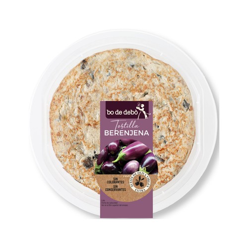BO DE DEBÓ Tortilla fresca de berenjena, elaborada sin gluten y sin lactosa BO DE DEBÓ 335 g.