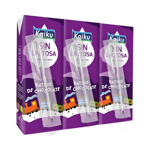 KAIKU Batido de chocolate sin lactosa KAIKU 3 x 200 ml.