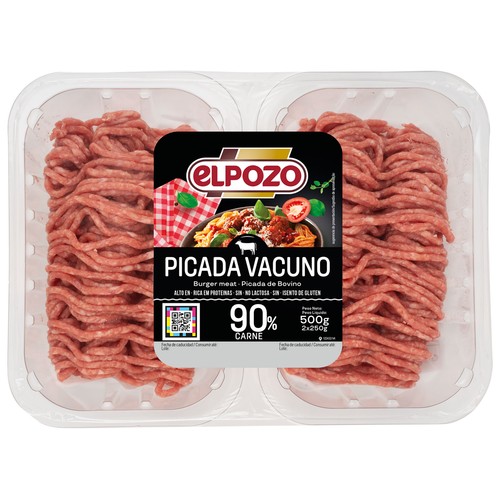 EL POZO Preparado picada (burger meat) de vacuno 2 x 500 g.