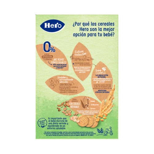 HERO Solo Papilla de 8 cereales y galleta a partir de 6 meses 340 g.