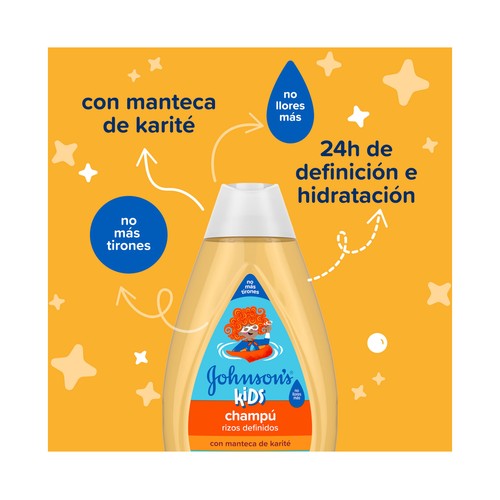 JOHNSON'S Kids Champú infantil para cabellos encrespados y con rizos 500 ml.