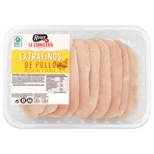 ROLER La carniceria Pechuga de pollo en filetes extrafinos 320 g.