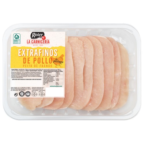 Pechuga de pollo en filetes extrafinos ROLER La carniceria 320 g
