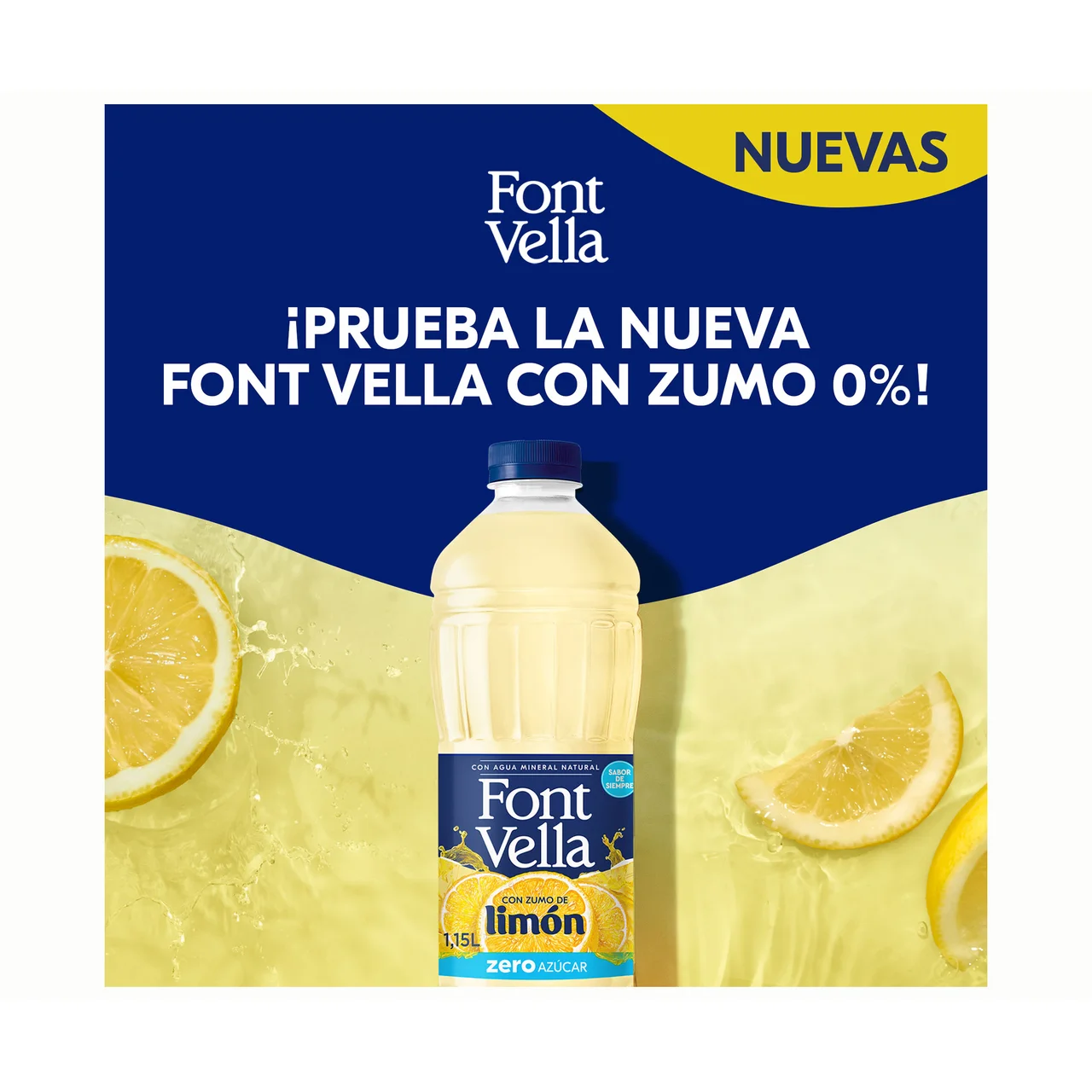 Agua mineral levite limón zero 1,15 l.