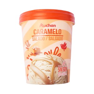 Auchan Tarrina de Helado de Caramelo Salado 500 Ml. 352 G.producto Alcampo.