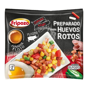 Imagen de FRIPOZO Preparado para huevos rotos con patatas, york y bacon, elaborado sin gluten del El Pozo 400g.