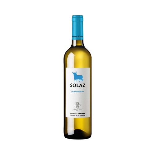 SOLAZ Vino blanco Chardonnay con I.G.P. Vinos de la Tierra de Castilla botella 75 cl.