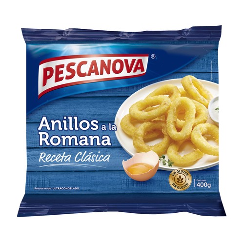 PESCANOVA Anillas de pescado y potón a la romana, Receta  Clásica 400 g.
