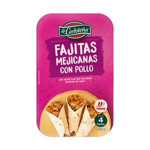Imagen de LA CARLOTEÑA Fajitas mejicanas con pollo 230 g.
