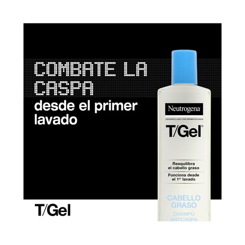 NEUTRÓGENA Champú anticaspa con textura gel, para cabellos normales a grasos NEUTRÓGENA T/gel 2 x 250 ml.