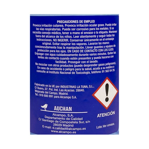 PRODUCTO ALCAMPO Agua fuerte desincrustante, salfumant 1 l.