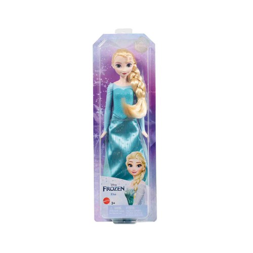 DISNEY Frozen Elsa Muñeca con look reina de hielo, juguete +3 años (MATTEL HLW47)