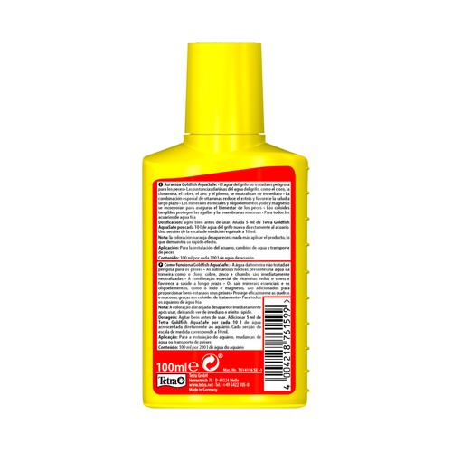 TETRA Purificador peces agua fría AQUASAFE 100 ml.