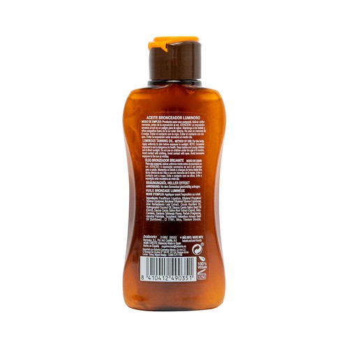 BABARIA Glow effect Aceite bronceador acabado luminoso, con acelerador del bronceado 100 ml.