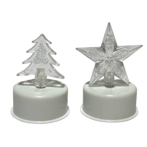 Velas con luz Led Abeto y Estrella, SNC