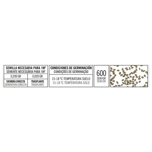 Sobre de semillas para plantar albahaca de la variedad Genovesa de tamaño grande 2 PRODUCTO ALCAMPO.