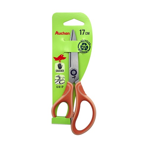Alcampo Tijera de 17cm para zurdos bi-material 3 colores surtidos AUCHAN