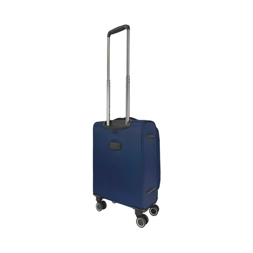 Maleta de cabina tipo trolley  8 ruedas  polysoft  55cm azul oscuro. AIRPORT