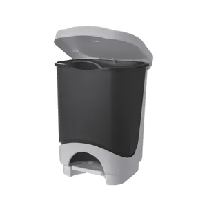 ACTUEL Cubo de basura de pedal negro ACTUEL 24 l.