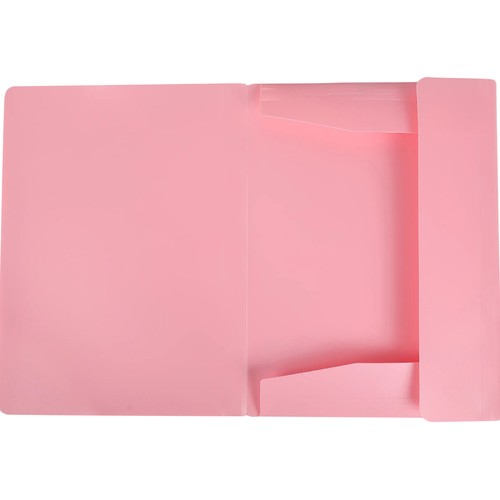 Carpeta tamaño A4, 3 solapas, color rosa, ALCAMPO.