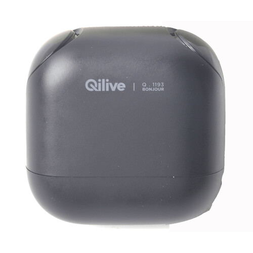Auriculares Bluetooth QILIVE Q1193, estuche de carga, micrófono, color negro.