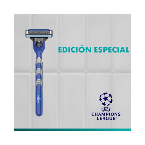 GILLETTE Mach3 Neceser con maquinilla, recambios (4) y espuma / gel de afeitar (200ml).