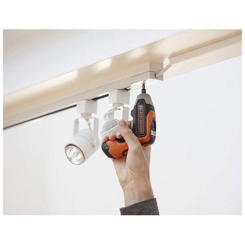 Atornillador eléctrico sin cable, batería litio 3,6V, BLACK + DECKER BCF611CK.