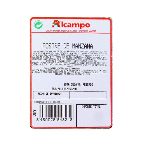 Postre de manzana 2 uds.