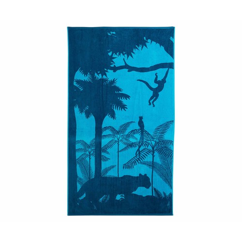 Toalla de playa jacquard velour, 90x160cm, 100% Algodón, 420g/m², ACTUEL. diferentes modelos, 1 unidad.