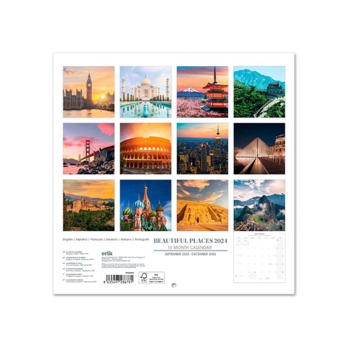Calendario 2024 30X30 Beautiful Places