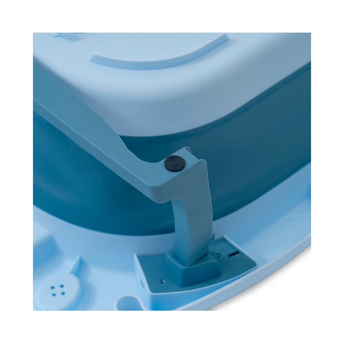 Bañera plegable con taza para enjuague, color azul, INTERBABY.