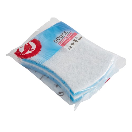PRODUCTO ALCAMPO Estropajo para baño, fibra blanca PRODUCTO ALCAMPO 2 uds.
