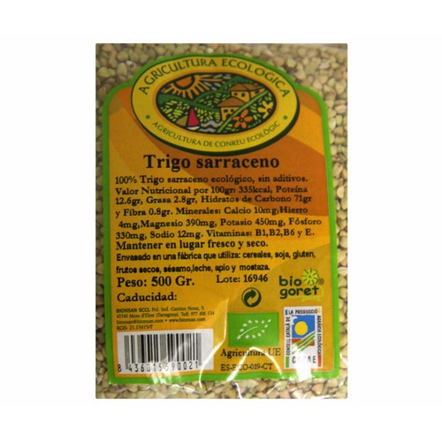 BIOGORET Trigo sarraceno de agricultura ecológica 500 g.