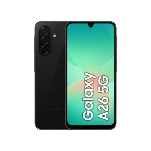 Smartphone Samsung Galaxy A26 5G 6,7" 128GB + 6GB RAM color negro.